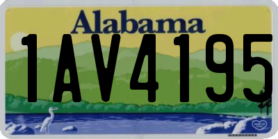 AL license plate 1AV4195