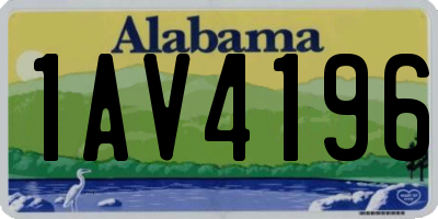 AL license plate 1AV4196