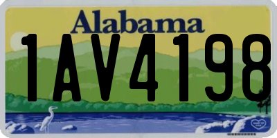 AL license plate 1AV4198