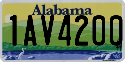 AL license plate 1AV4200