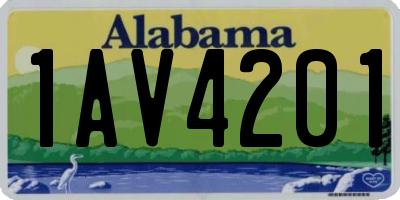 AL license plate 1AV4201