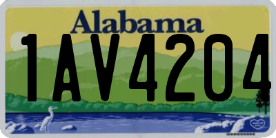 AL license plate 1AV4204