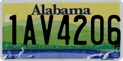 AL license plate 1AV4206