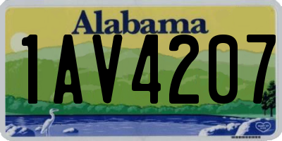 AL license plate 1AV4207
