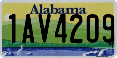 AL license plate 1AV4209