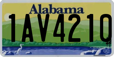 AL license plate 1AV4210