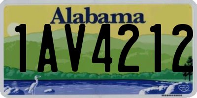 AL license plate 1AV4212