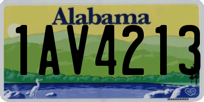 AL license plate 1AV4213