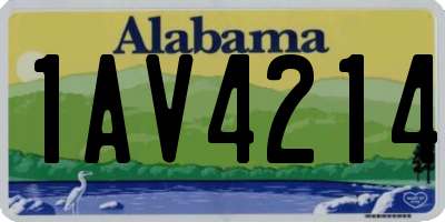 AL license plate 1AV4214