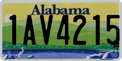 AL license plate 1AV4215