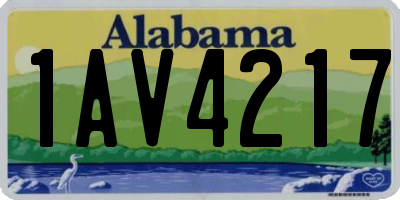 AL license plate 1AV4217
