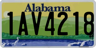 AL license plate 1AV4218