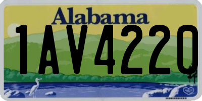 AL license plate 1AV4220