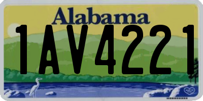 AL license plate 1AV4221