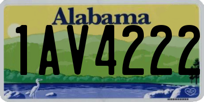 AL license plate 1AV4222
