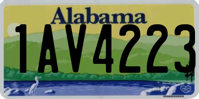 AL license plate 1AV4223