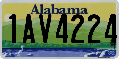 AL license plate 1AV4224