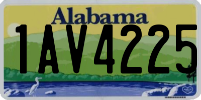 AL license plate 1AV4225