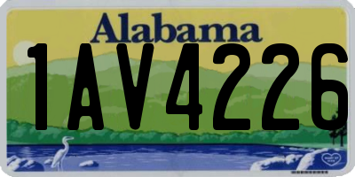 AL license plate 1AV4226