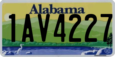 AL license plate 1AV4227