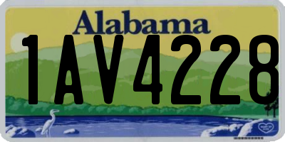 AL license plate 1AV4228