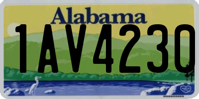 AL license plate 1AV4230