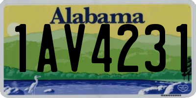 AL license plate 1AV4231