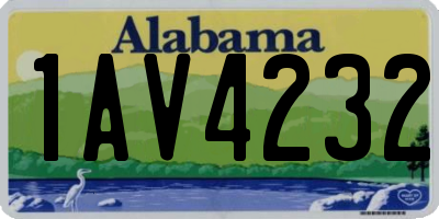 AL license plate 1AV4232