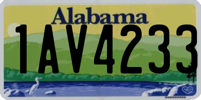 AL license plate 1AV4233