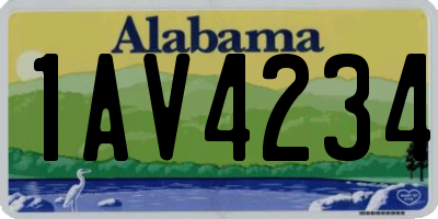 AL license plate 1AV4234