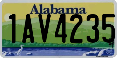 AL license plate 1AV4235