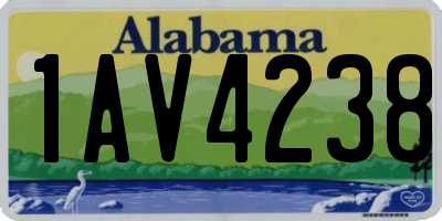 AL license plate 1AV4238