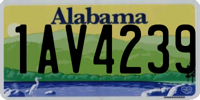 AL license plate 1AV4239