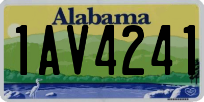 AL license plate 1AV4241