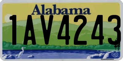 AL license plate 1AV4243