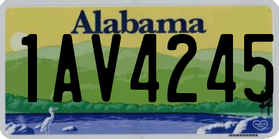 AL license plate 1AV4245