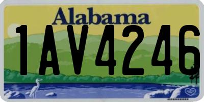 AL license plate 1AV4246