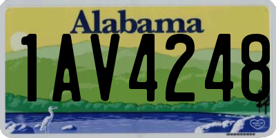 AL license plate 1AV4248