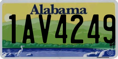 AL license plate 1AV4249
