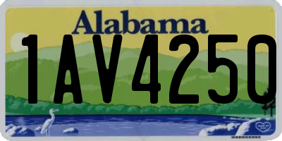 AL license plate 1AV4250
