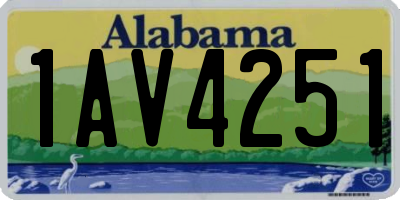 AL license plate 1AV4251