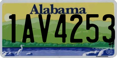 AL license plate 1AV4253