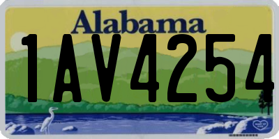 AL license plate 1AV4254