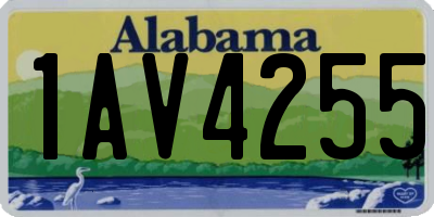 AL license plate 1AV4255