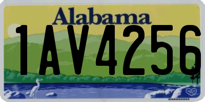 AL license plate 1AV4256