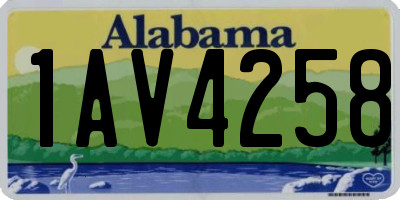 AL license plate 1AV4258