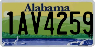 AL license plate 1AV4259