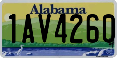 AL license plate 1AV4260