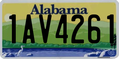 AL license plate 1AV4261