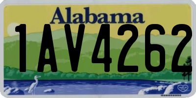 AL license plate 1AV4262